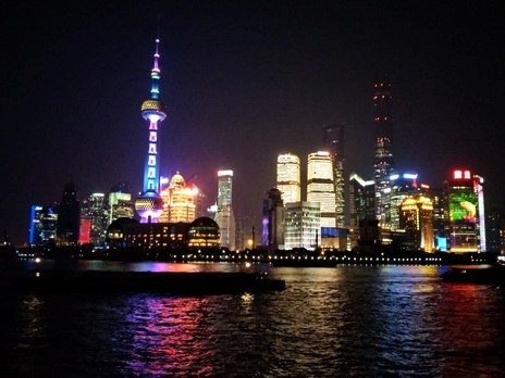 上海市 vcr Shanghai Shànghǎi Shì' Schanghai night light Huangpu Jiang Skyline Pudong